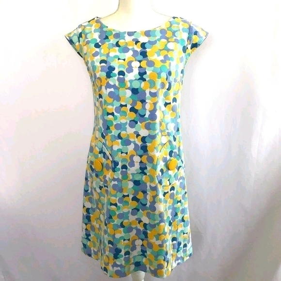 Kim Rogers Yellow/Blue/Green/White Dress - Picture 1 of 8